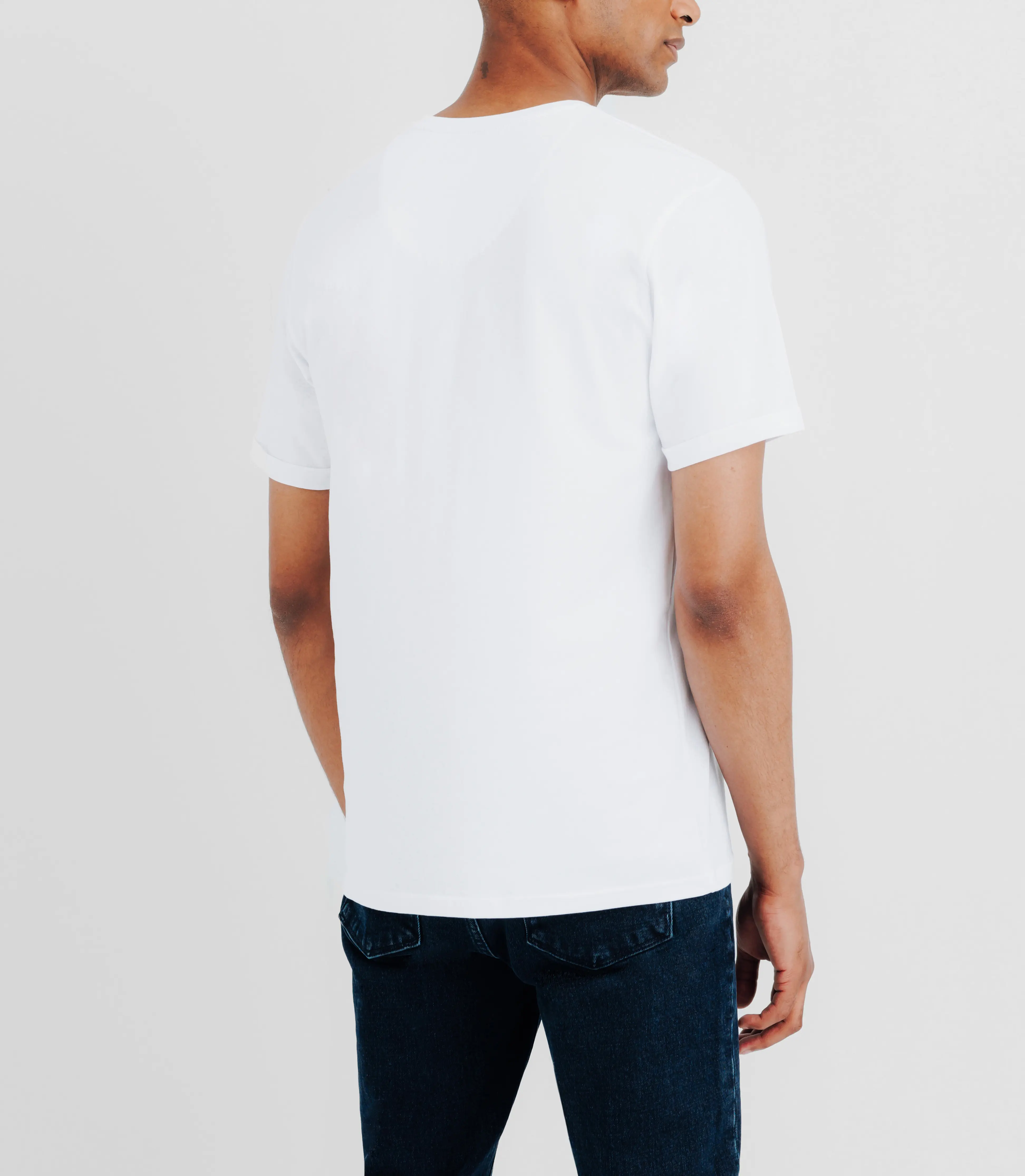 T-shirt col V blanc - Image 4