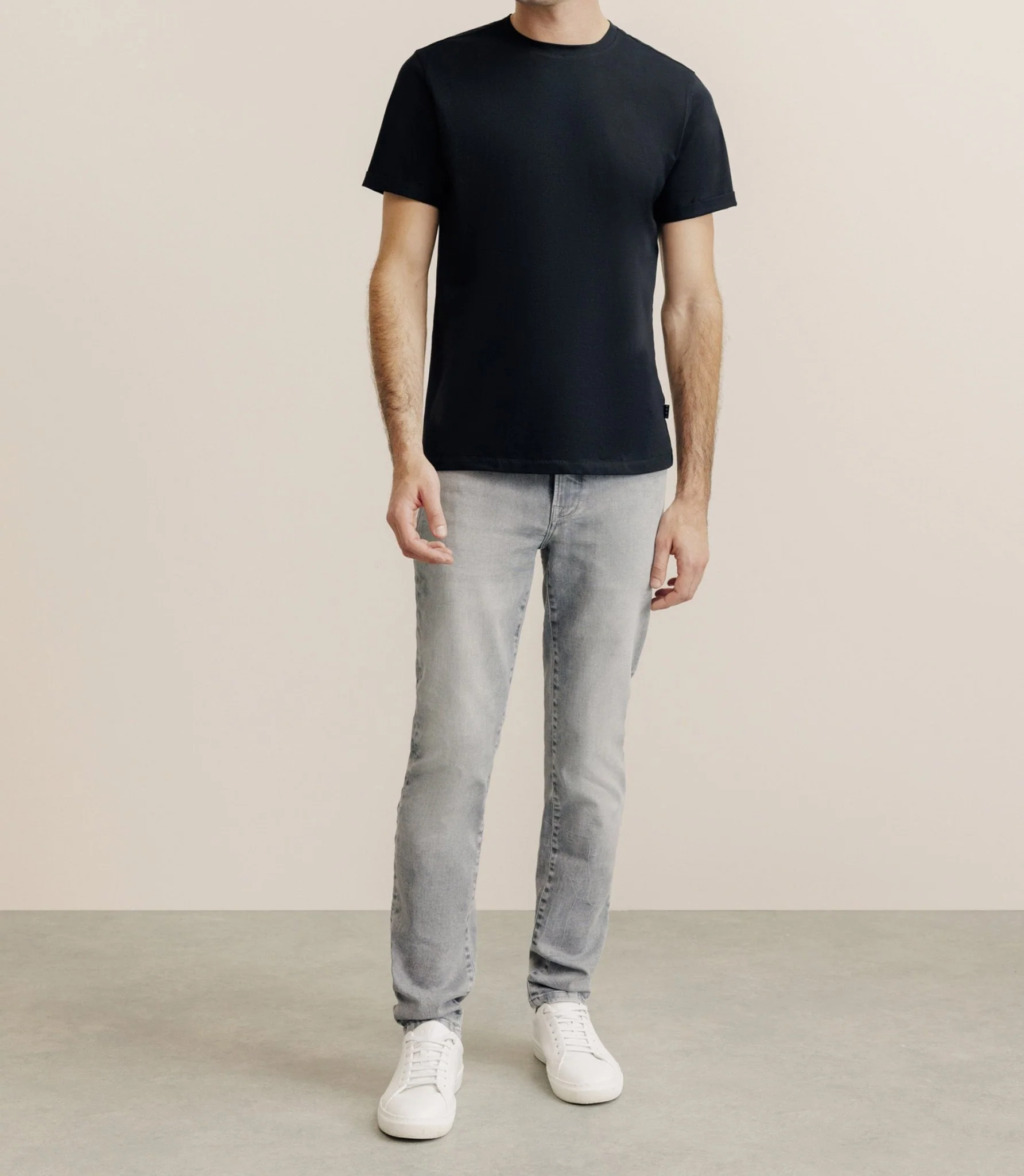 Pack de 2 t-shirts col rond noir et blanc - Image 3