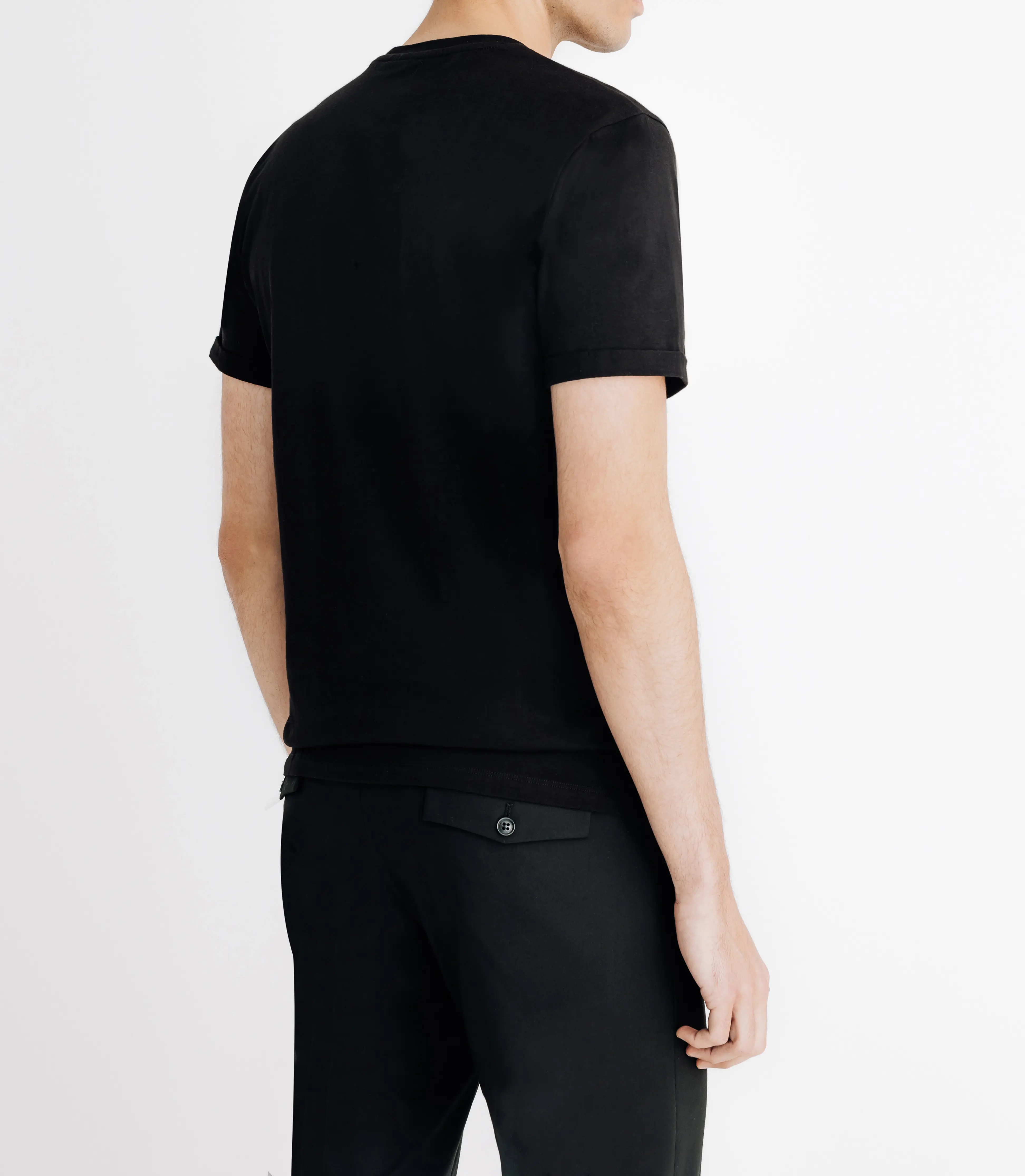 T-shirt en jersey noir - Image 3