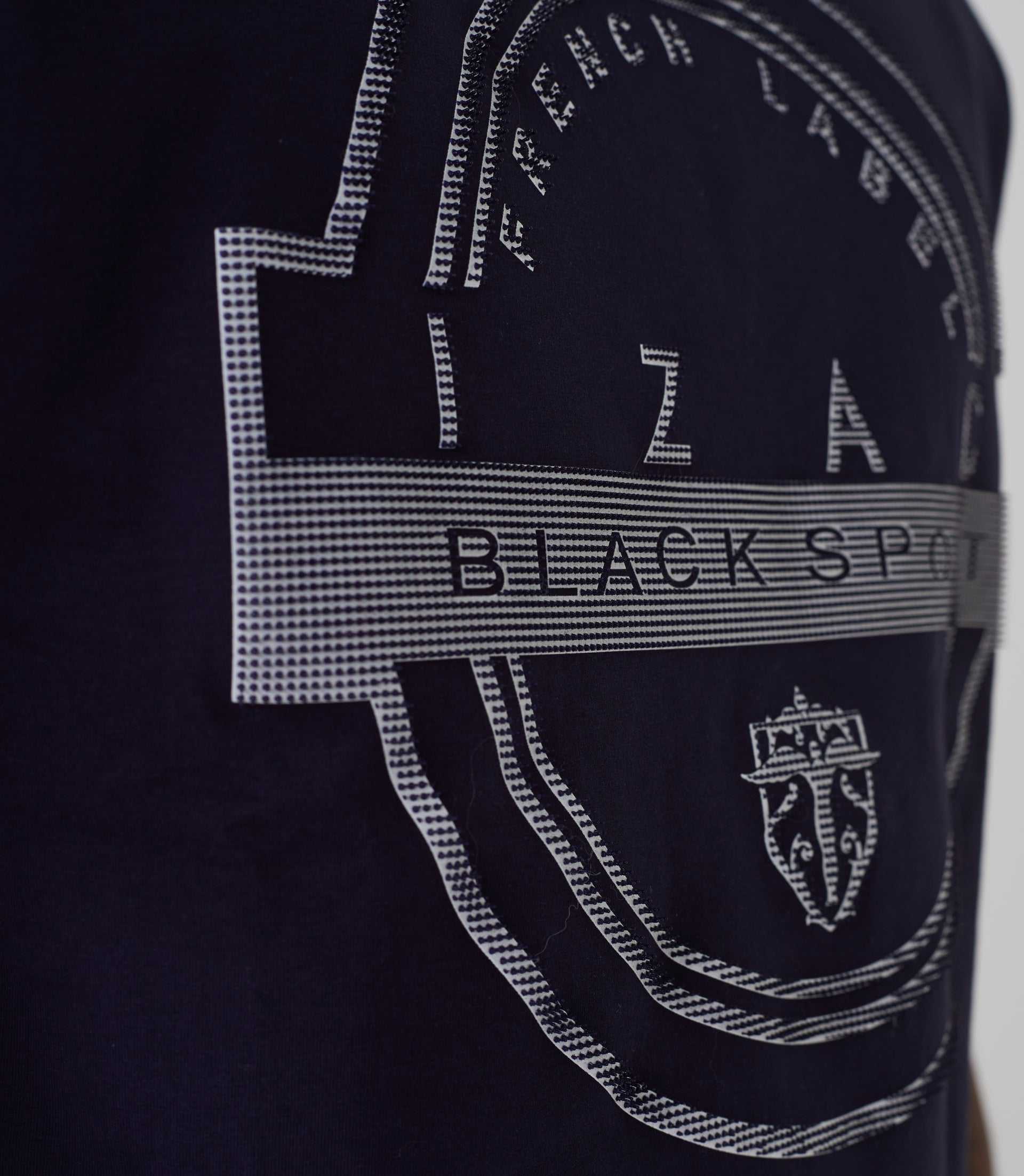T-shirt col rond avec logo marine "Hamilton" - Image 4