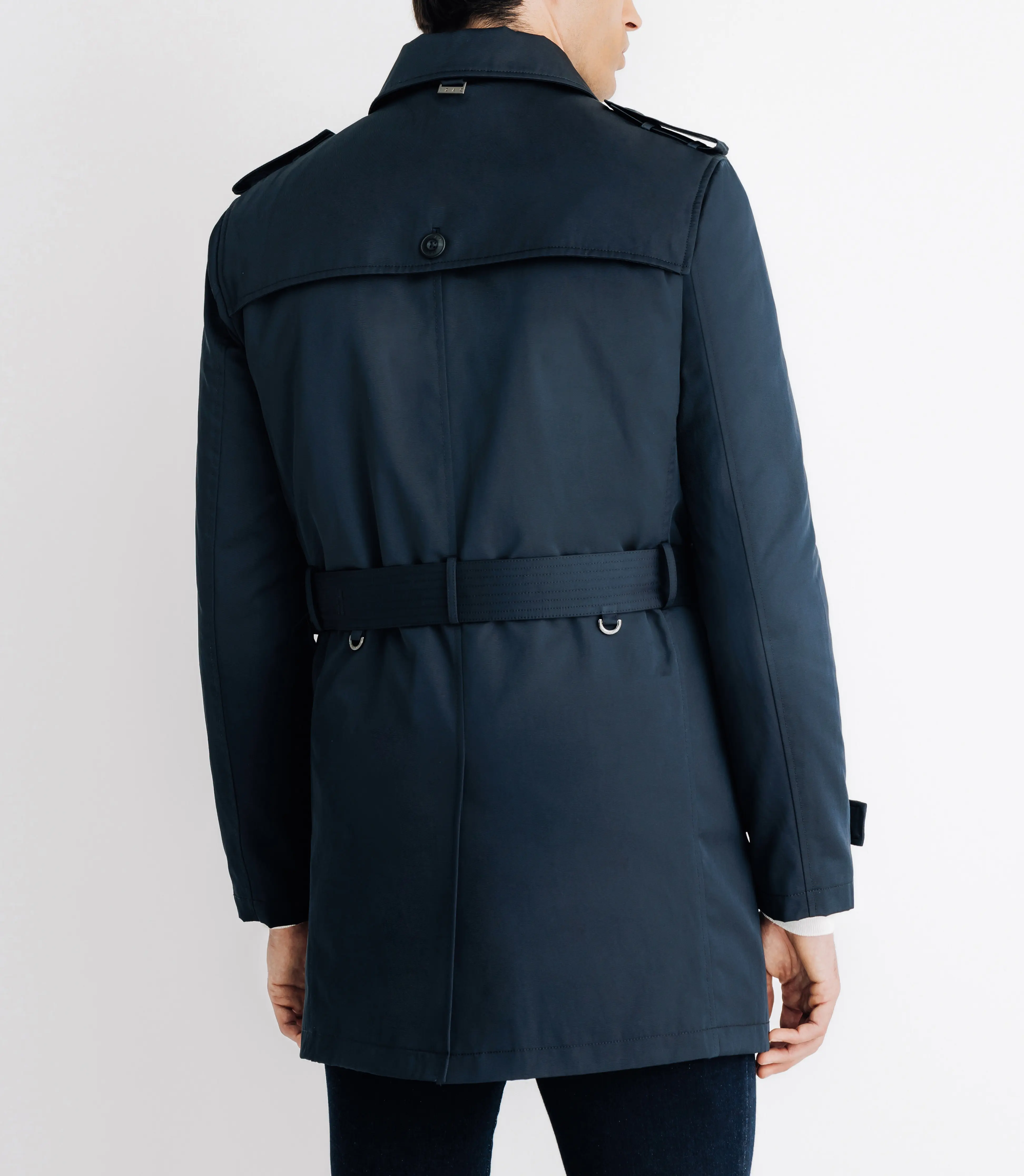 Manteau trench marine - Image 4