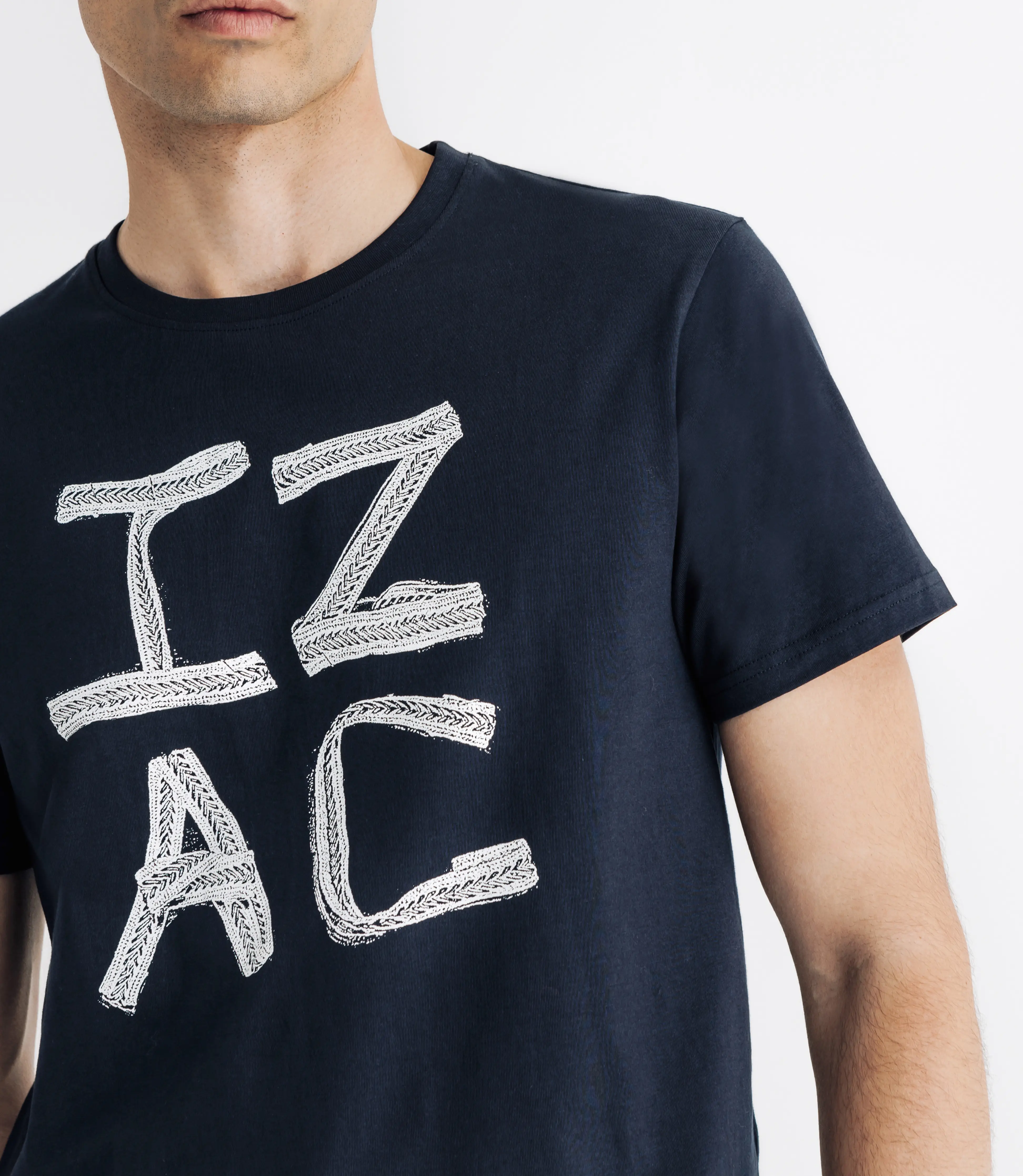 T-shirt col rond marine - Image 3