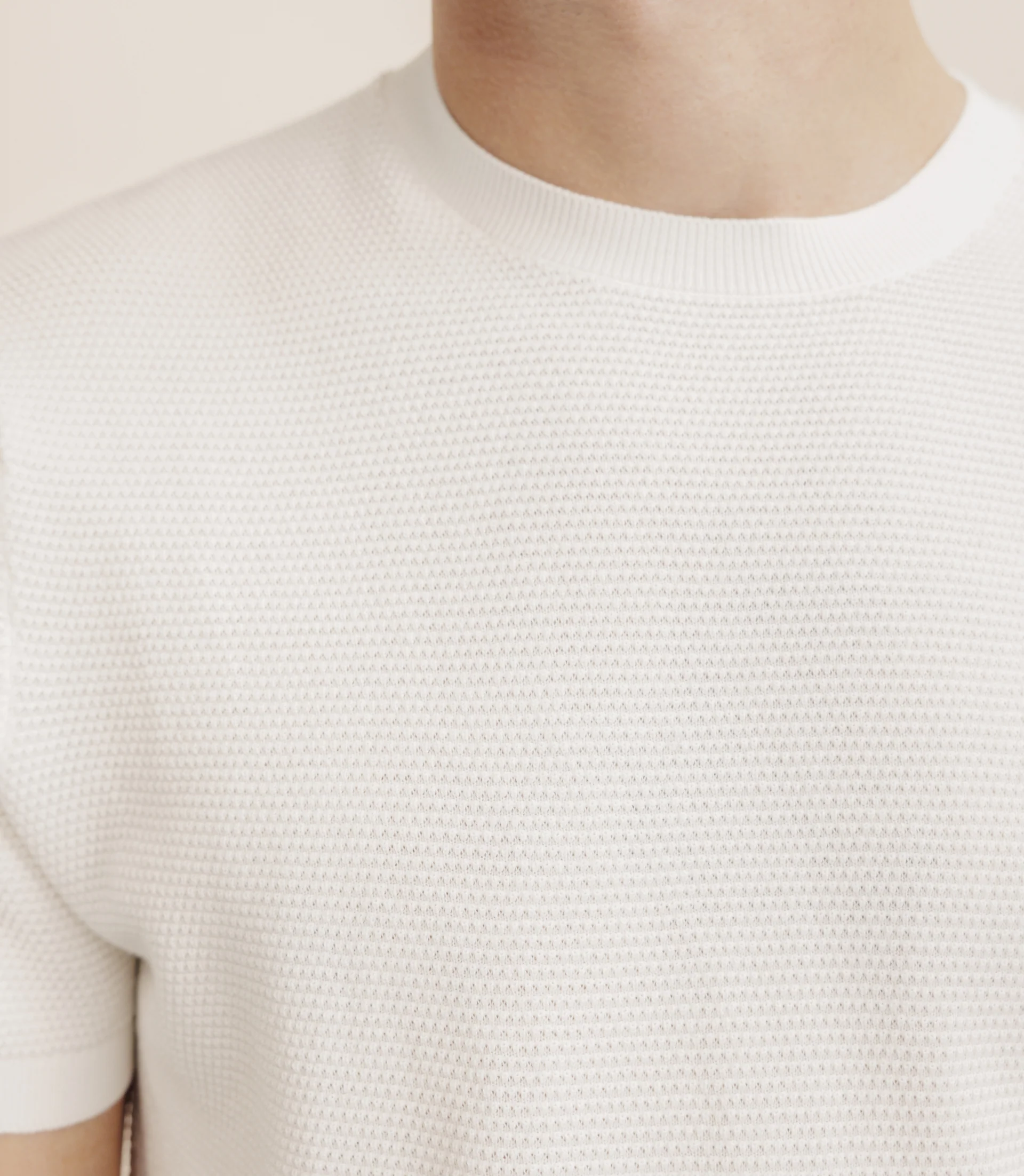 T-shirt en maille blanc - Image 2