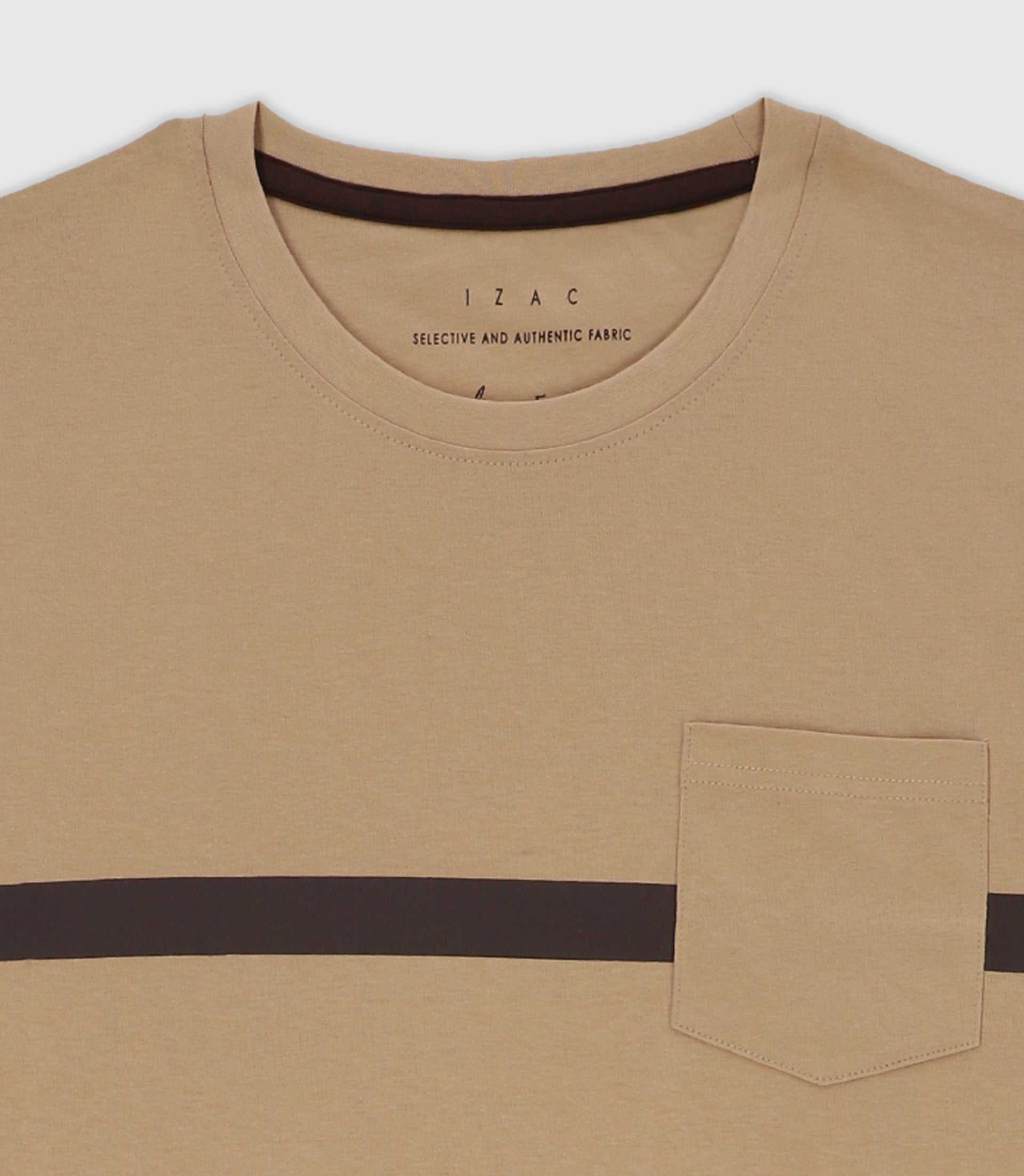 T-shirt avec bande beige - Image 2