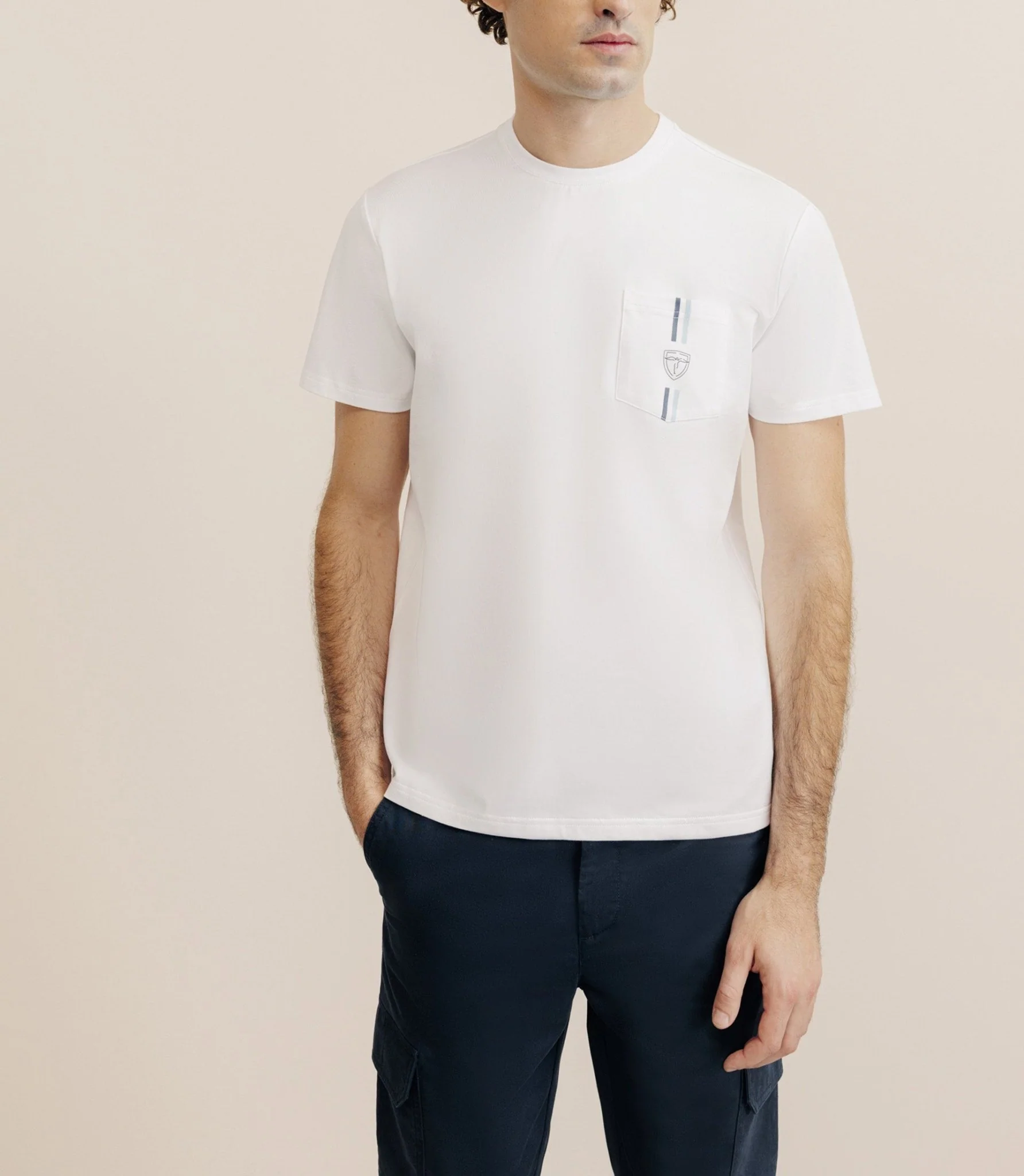 T-shirt à poche blanc