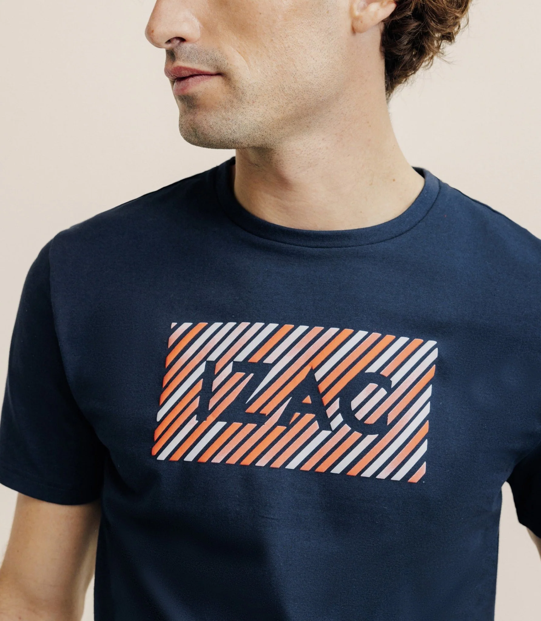T-shirt col rond marine - Image 2