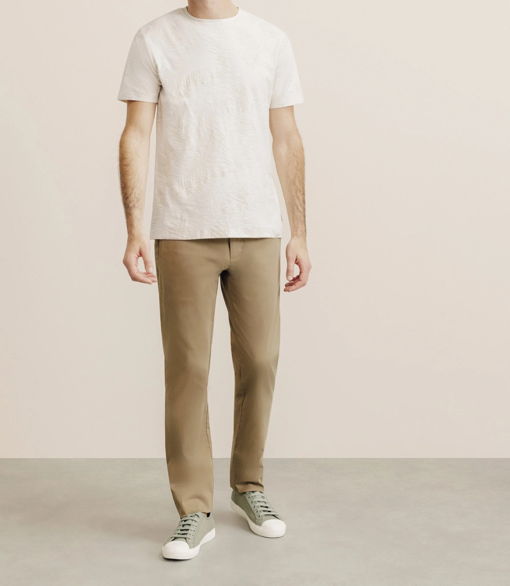 T-shirt manches courte print beige - Image 3