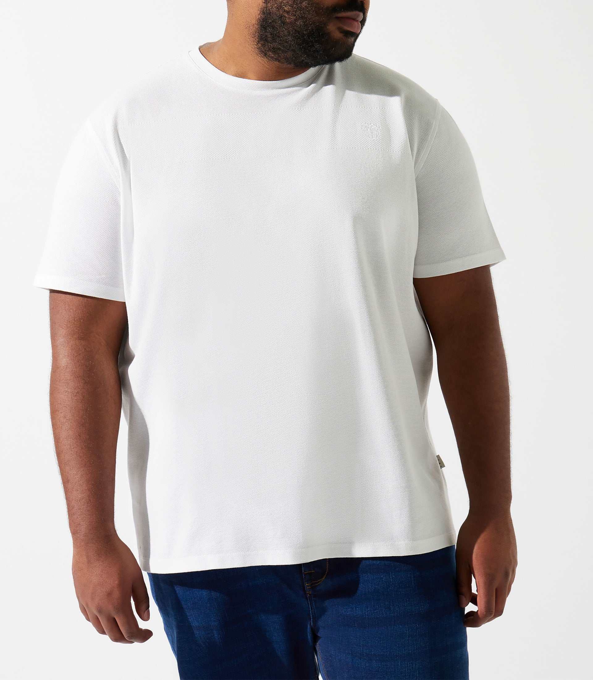 T-shirt uni avec logo brodé écru GIOVANYBT - Image 2