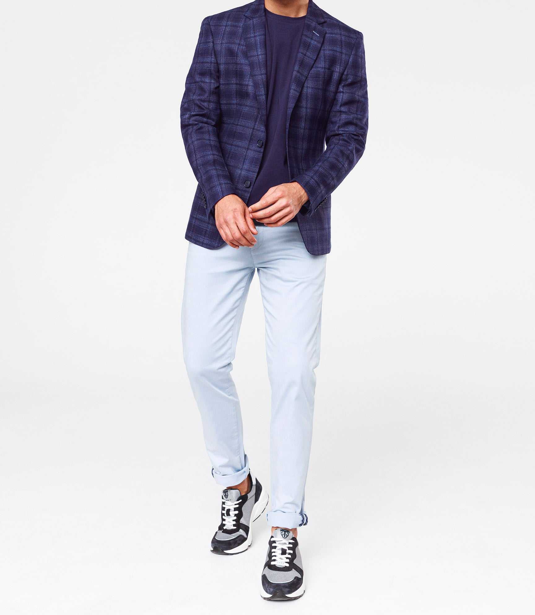 Veste carreaux marine - Image 6