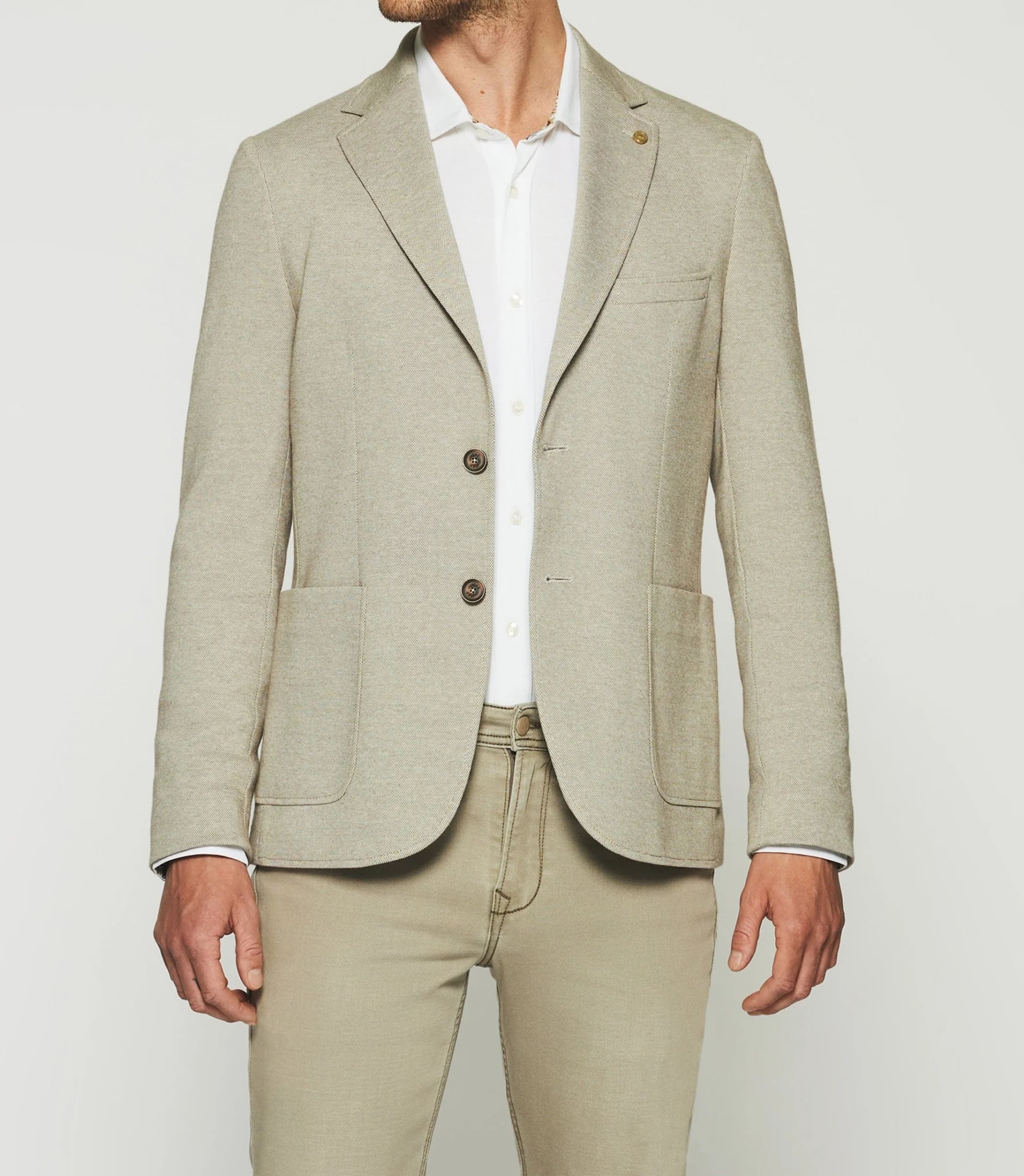 Veste casual 2 boutons beige AERIEN - Image 2