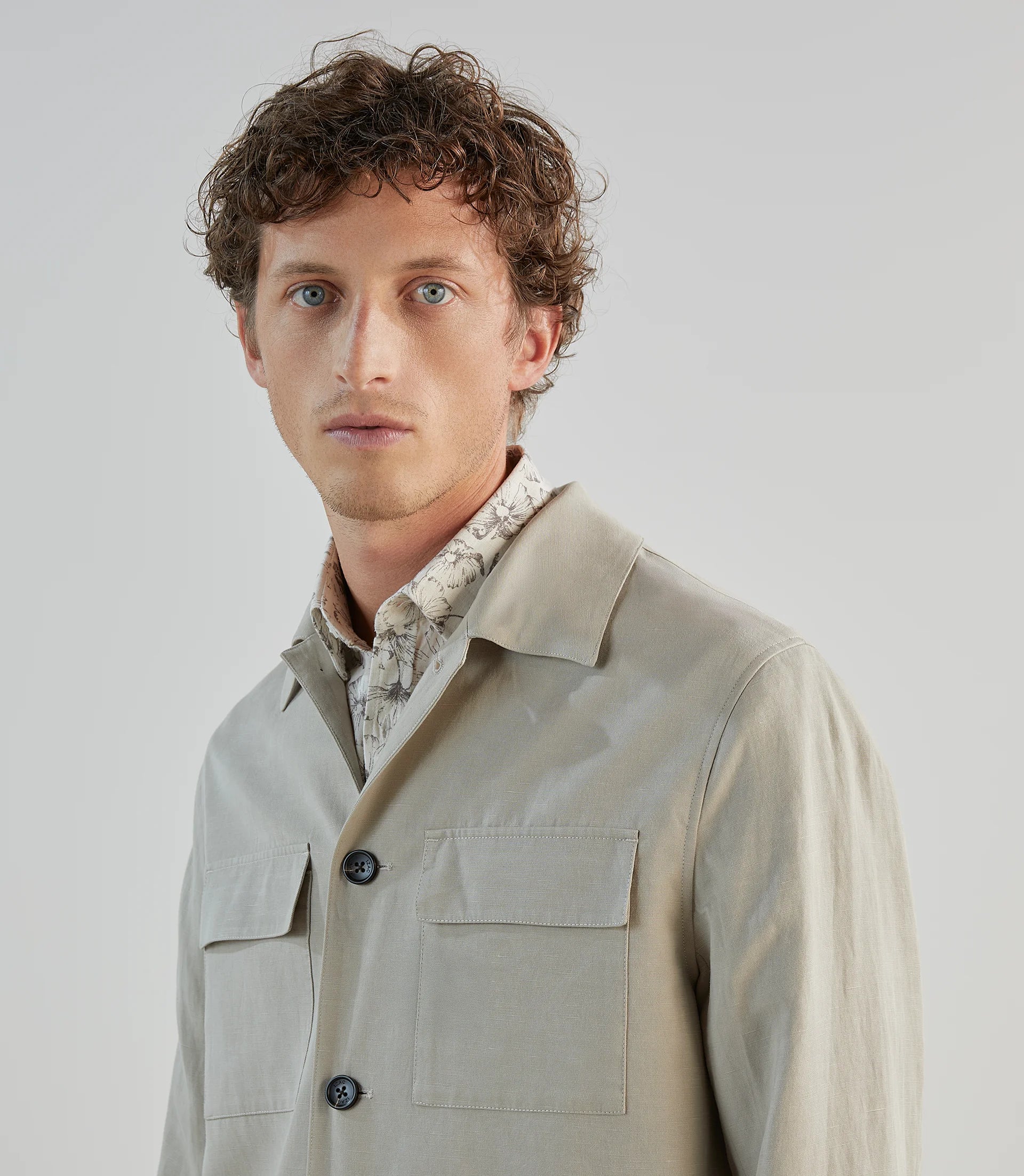 Veste casual col chemise mastic - Image 2
