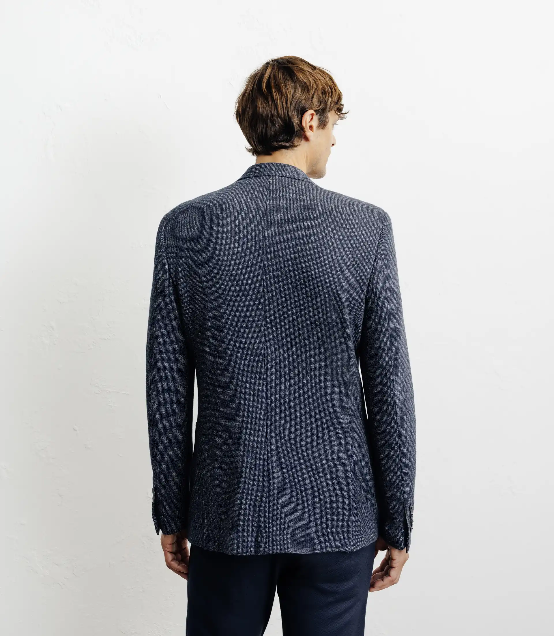 Veste casual en maille marine - Image 4