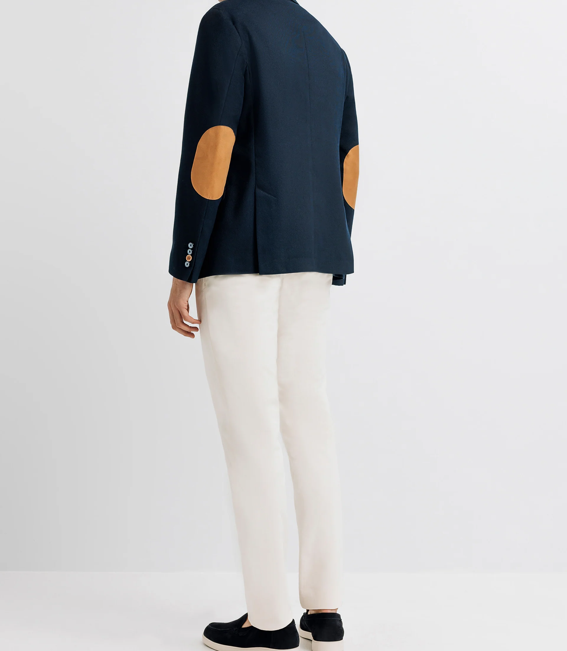 Veste casual à coudière marine - Image 3