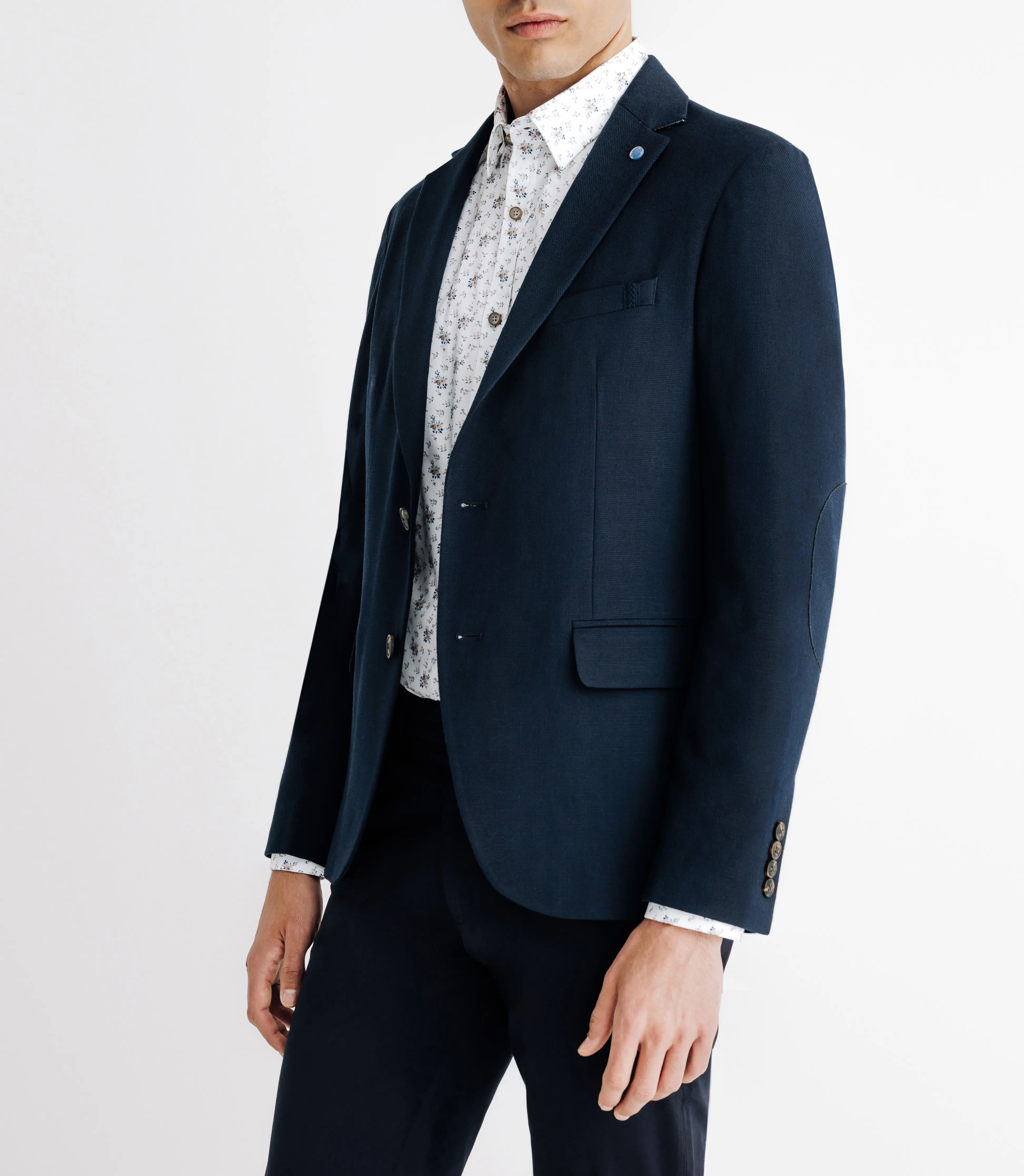 Veste casual 2 boutons marine - Image 9