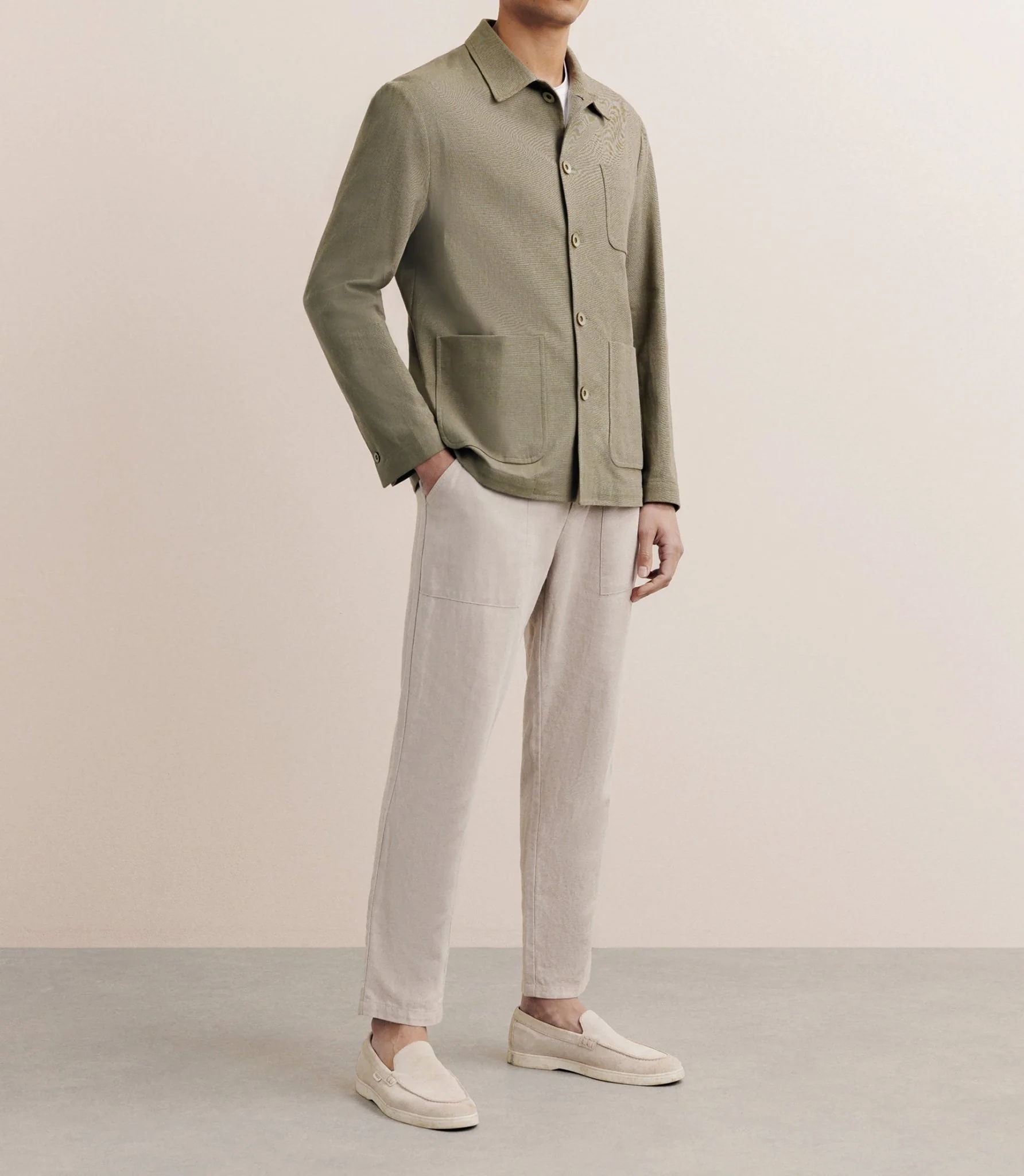 Veste 100% coton kaki - Image 3
