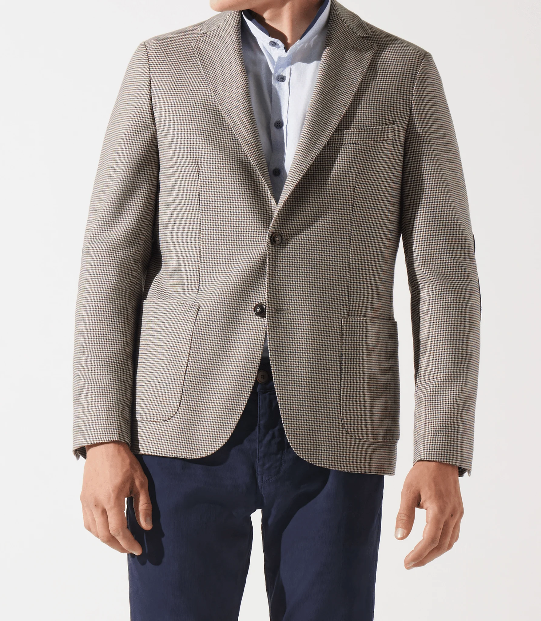 Veste 2 boutons marine marron DESERT - Image 2