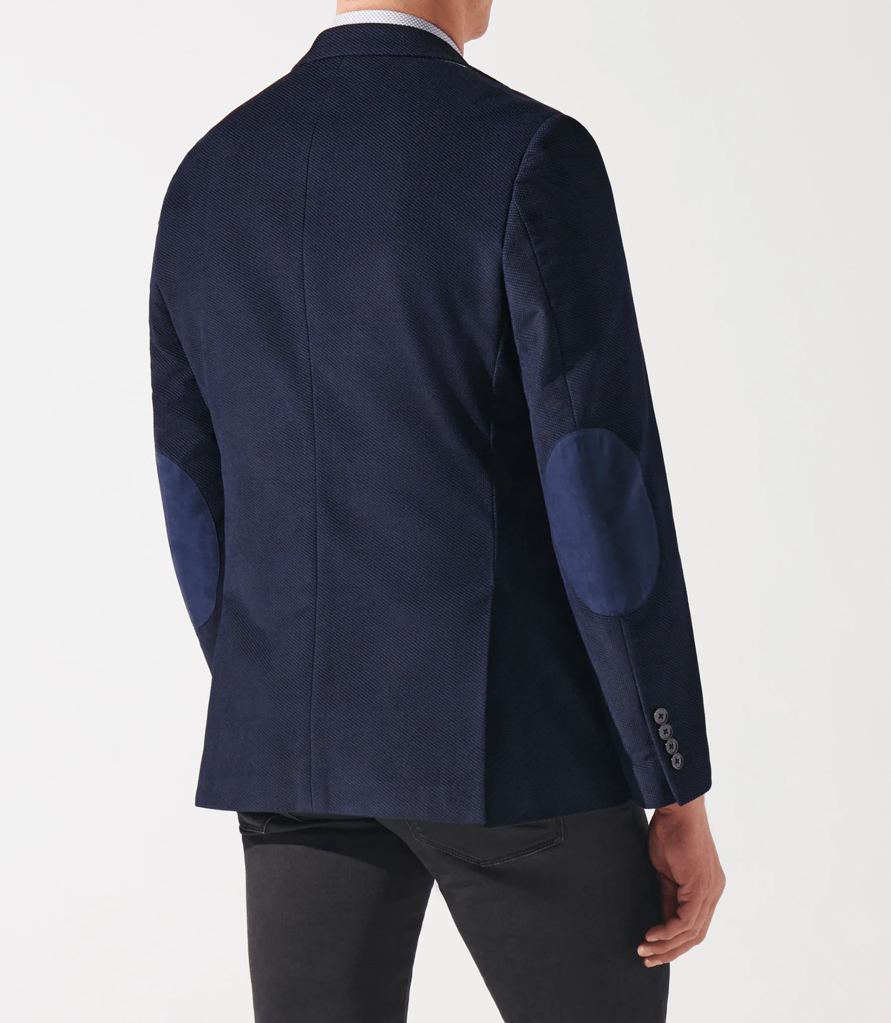 Veste en velours armuré marine - Image 5