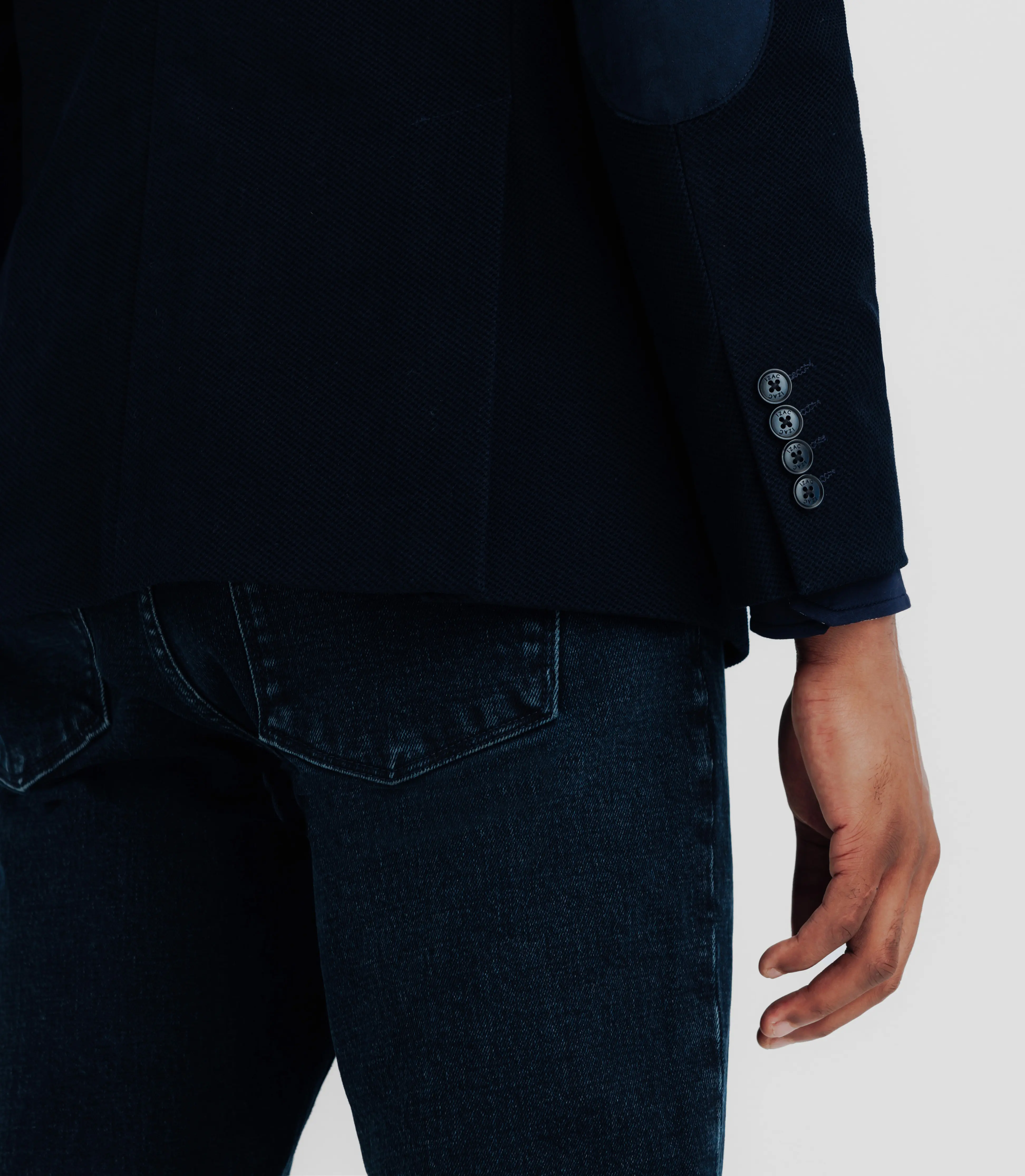 Veste en velours fantaisie marine - Image 5