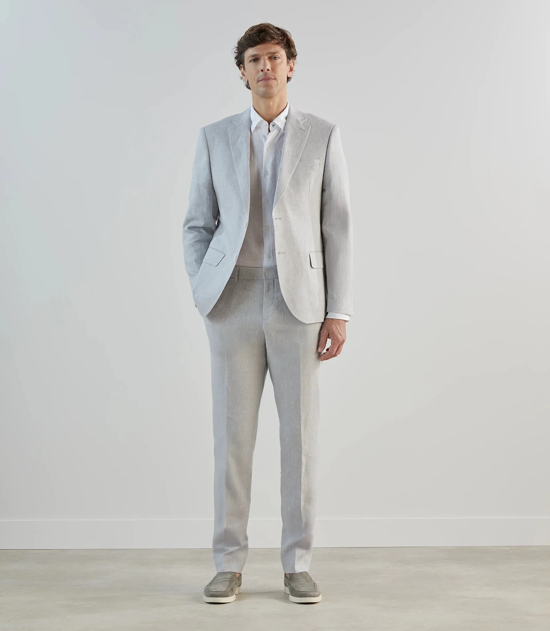 Veste ville 100% lin grise - Image 3