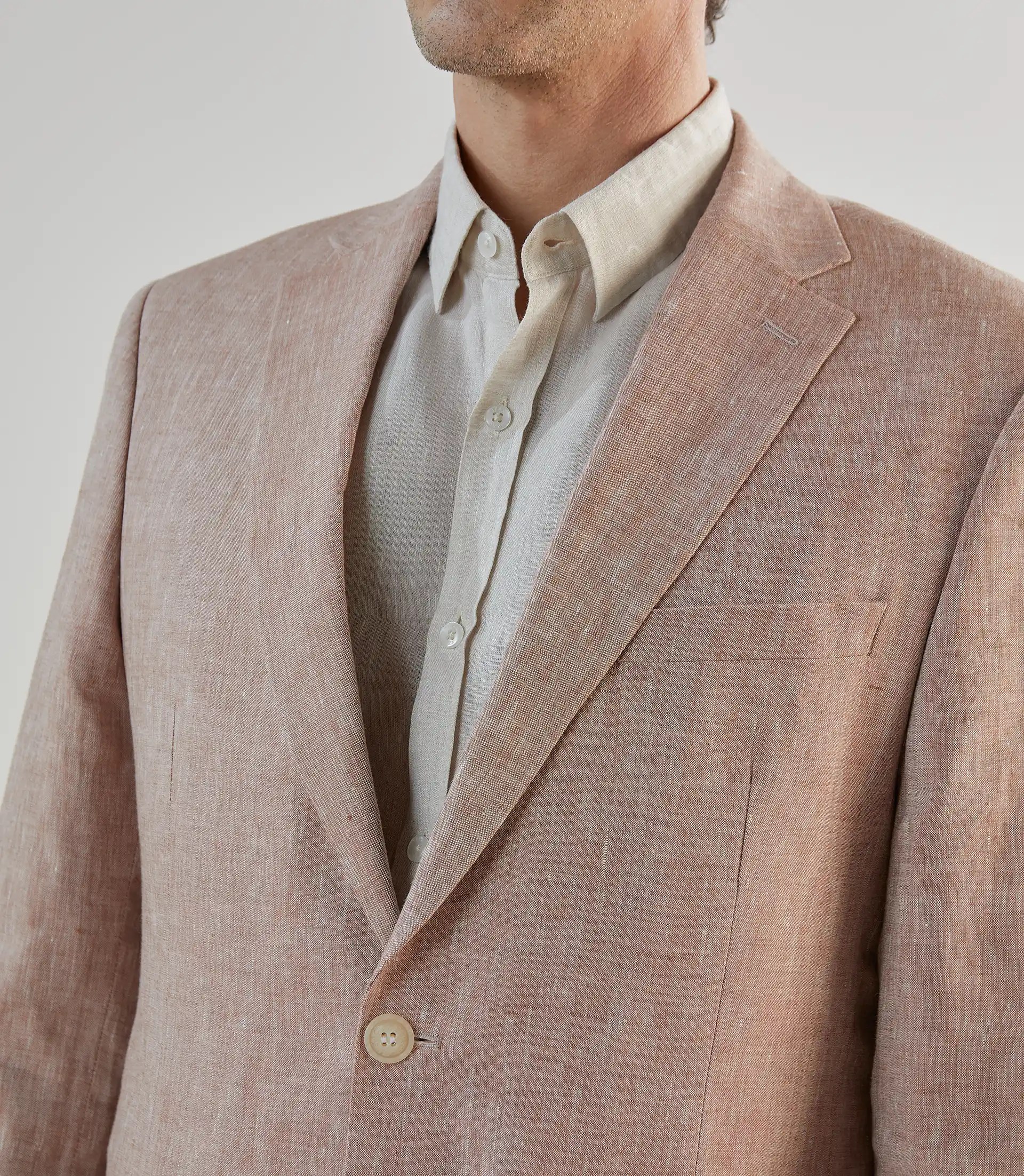 Veste ville 100% lin orange - Image 2