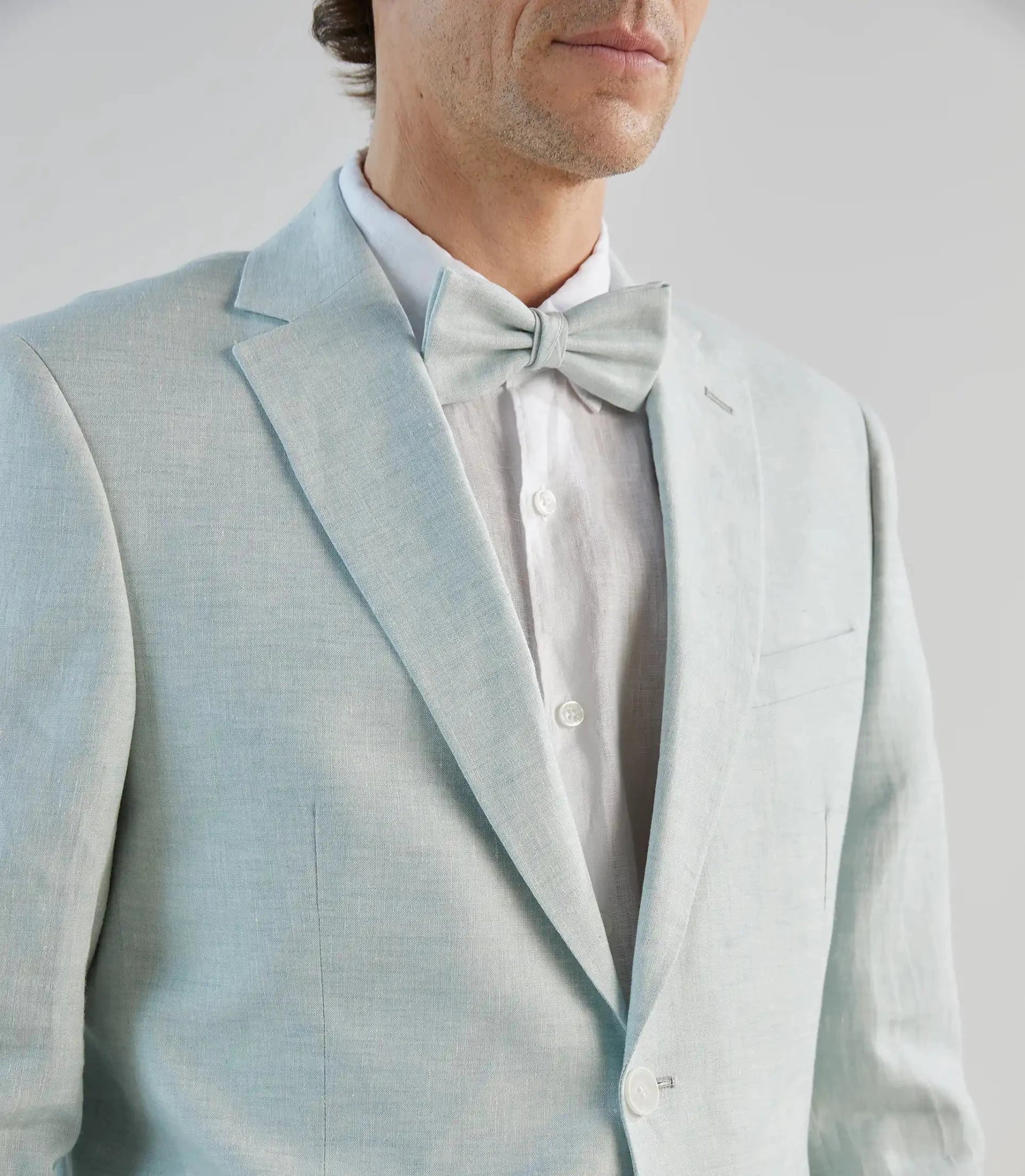 Veste ville 100% lin vert d'eau - Image 5