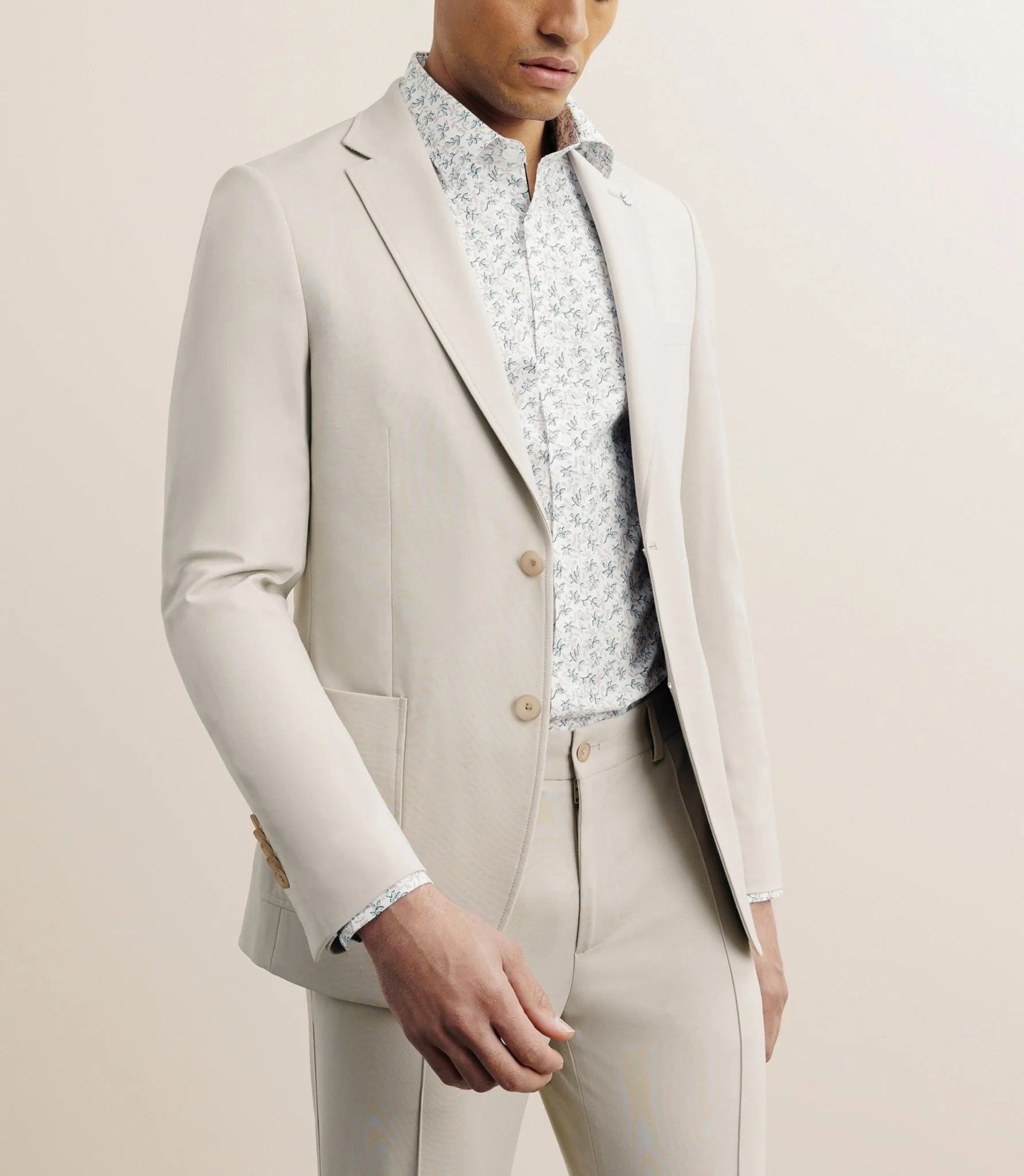 Veste en maille beige