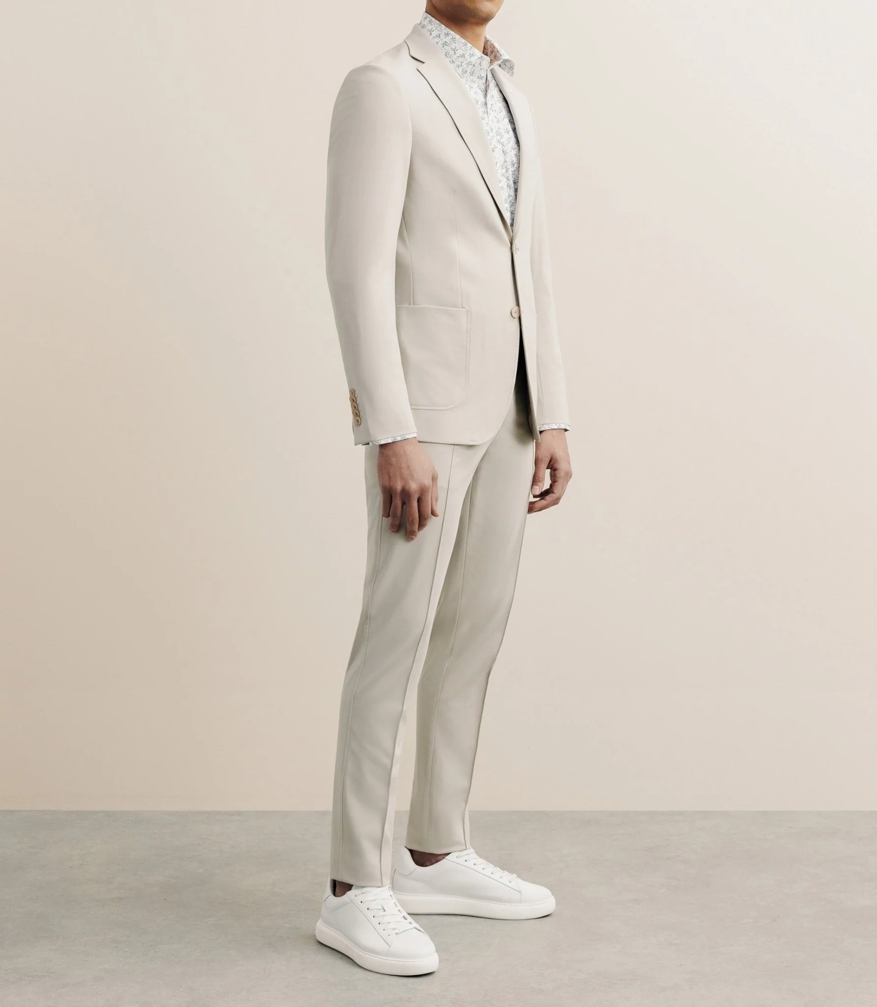 Veste en maille beige - Image 4
