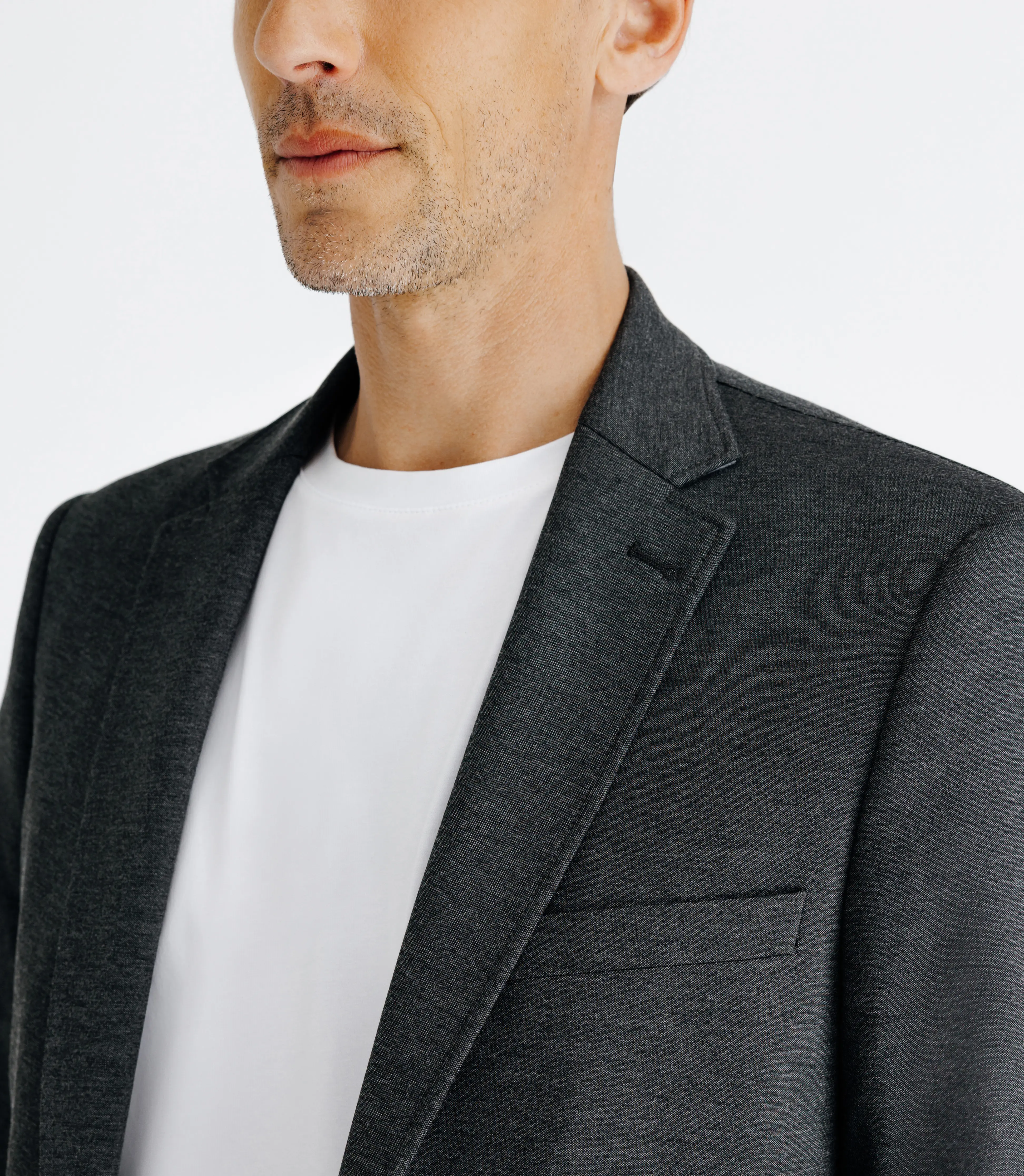 Veste ville en maille grise - Image 4