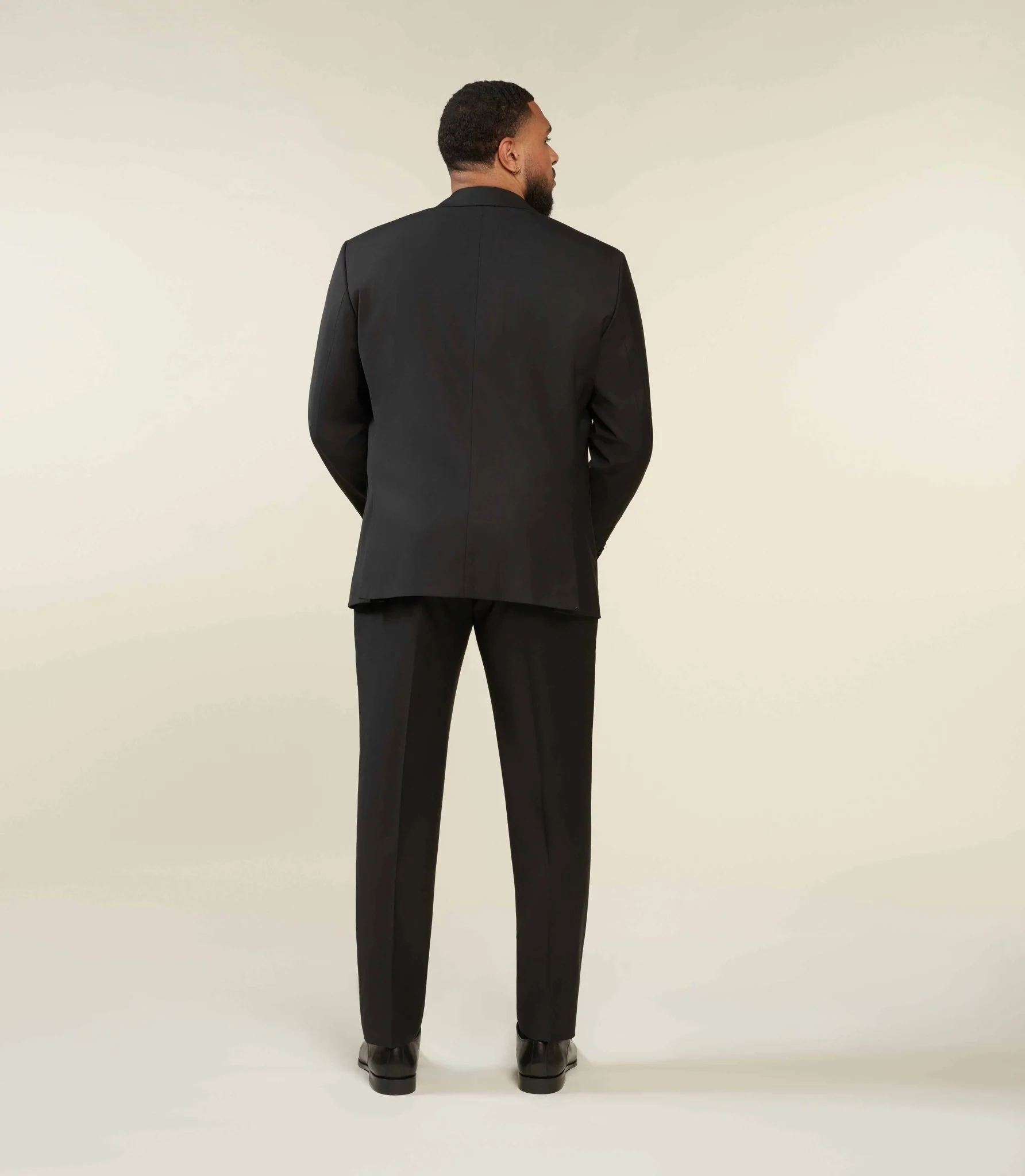 Veste ville 2 boutons en laine noire LIBREBT - Image 3