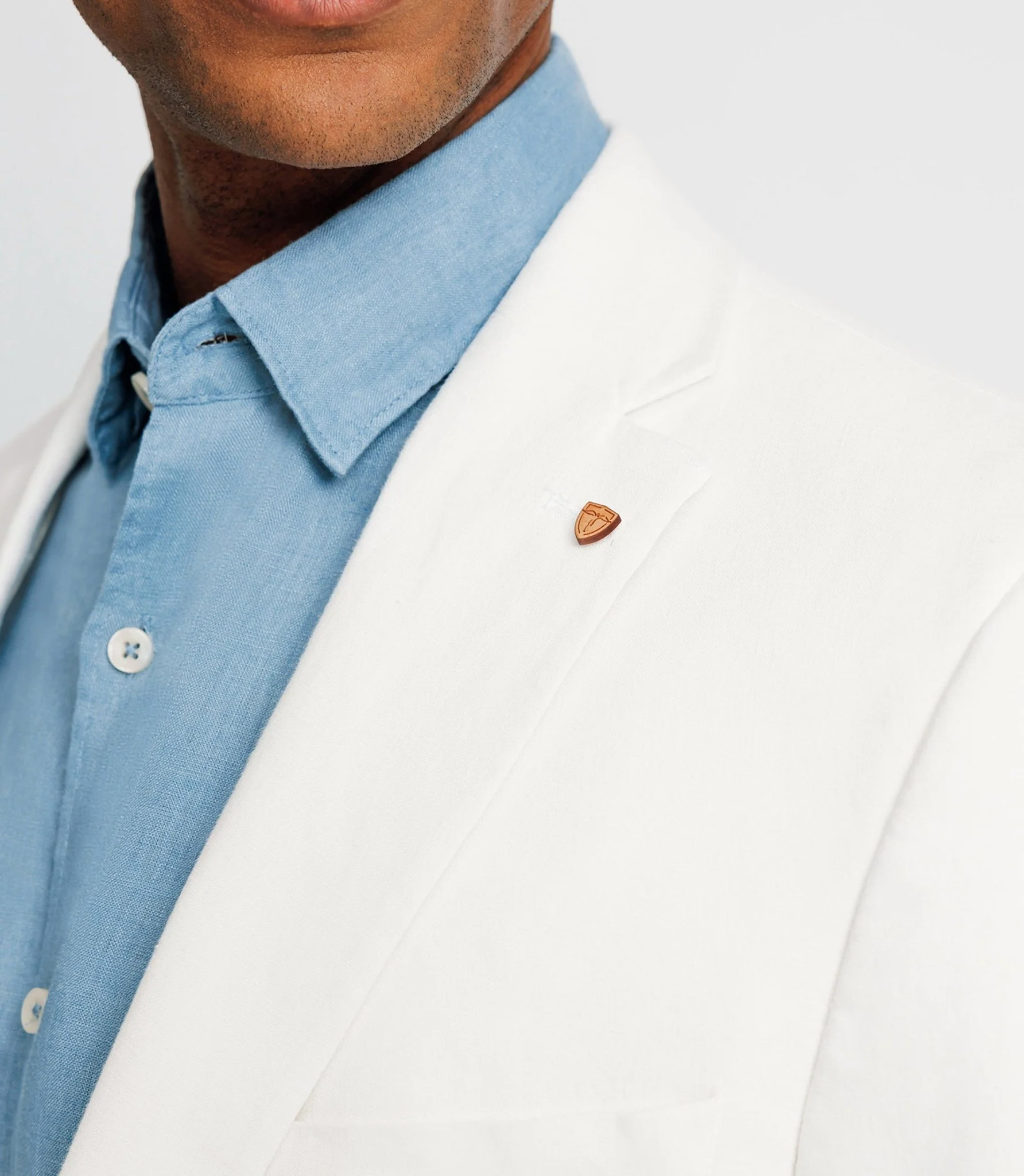 Veste en lin séparable blanche - Image 3