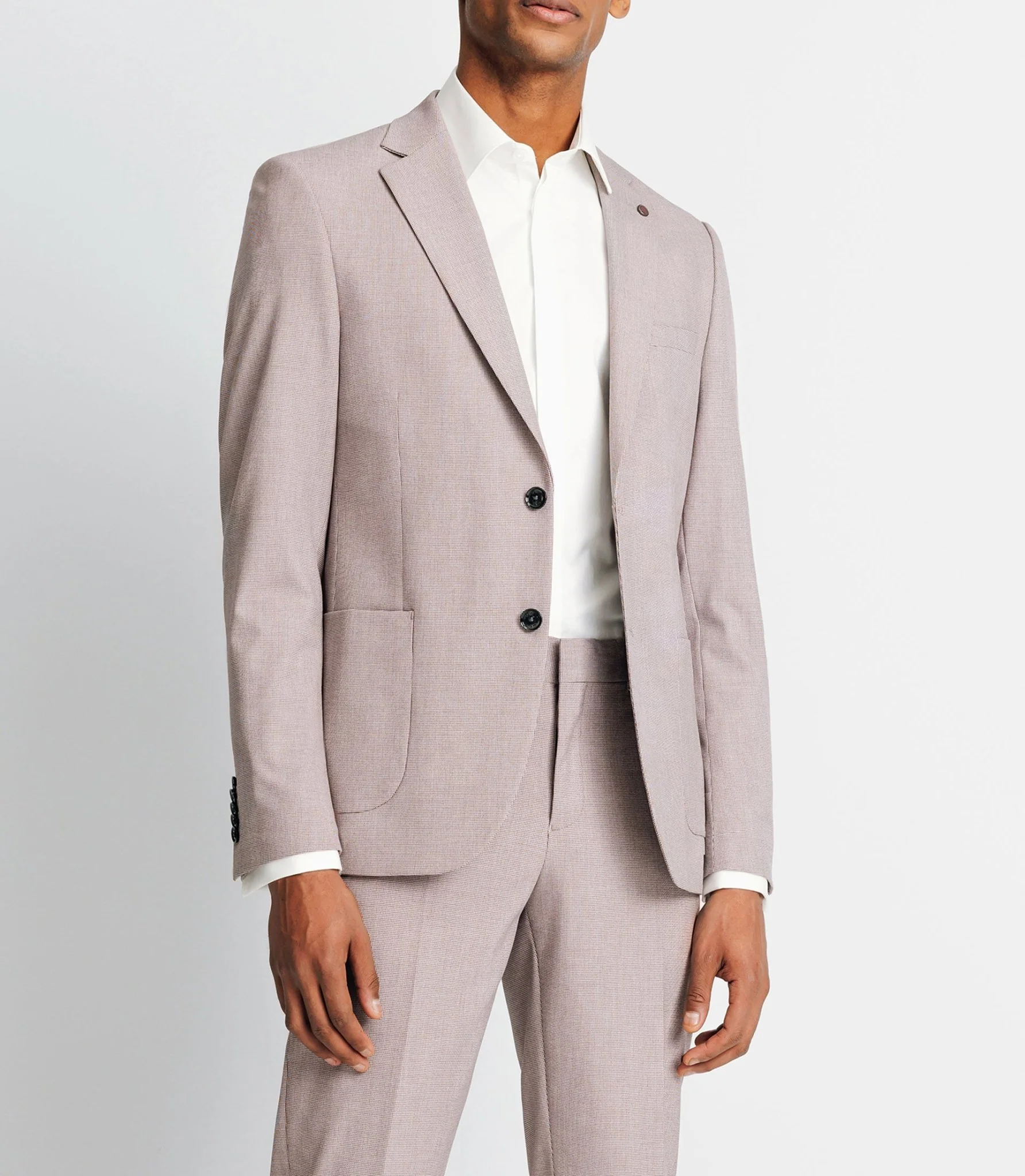 Veste ville motif pied de puce parme foncé - Image 2
