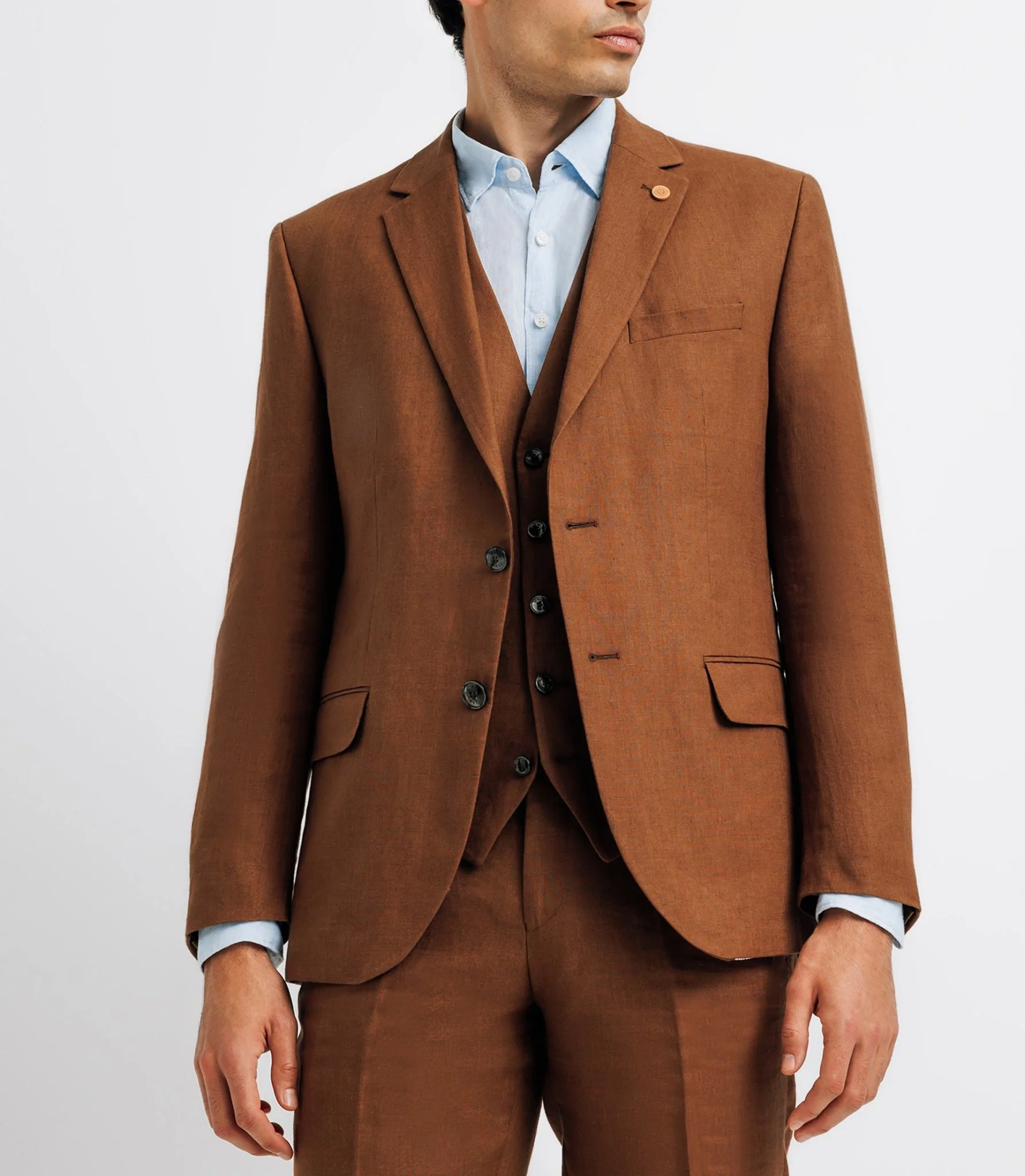 Veste ville 100% lin truffe - Image 5