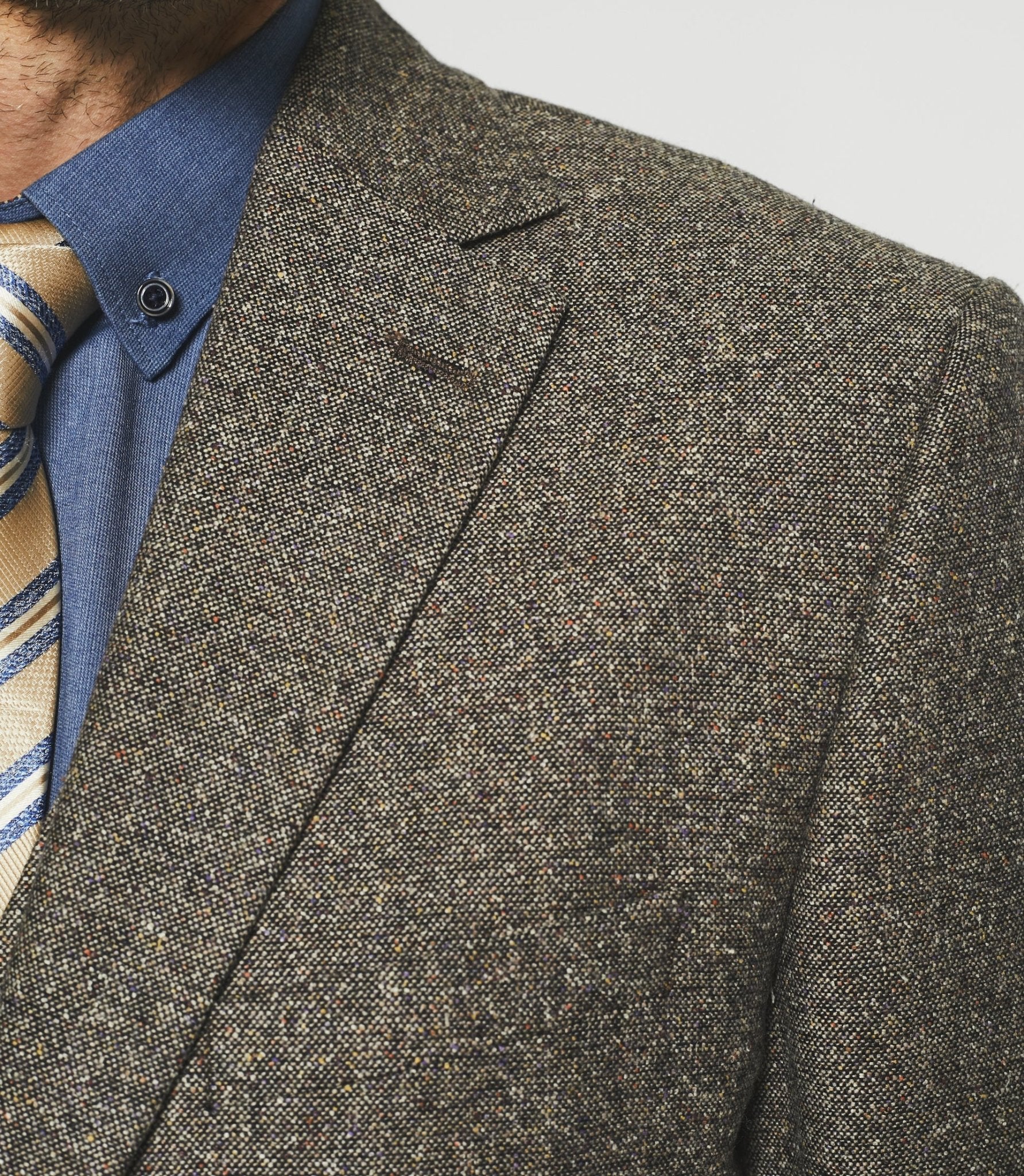 Veste ville en tweed marron SABLE - Image 2